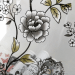 Plastic Shower Panel Voile Window Peony 1 Fabric Sheer Curtain Tulle Drape Home Decor Curtains 58 Inches Long - Image 6