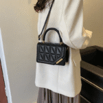 2025 New Fashion Shoulder Bag Plaid PU Leather Ladies Handbags Designer Crossbody Bags for Women - Image 5