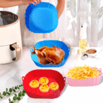 Square Silicone, Air Fryer Inserts, Air Fryer Pot, Air Fryer Liners, Reusable, Air Fryer Accessories, Oven Microwave Accessories - Image 3