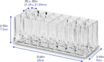 Byalegory Acrylic Makeup Beauty Brush Organizer | 24 Space Cosmetic Storage (CLEAR) - Image 5