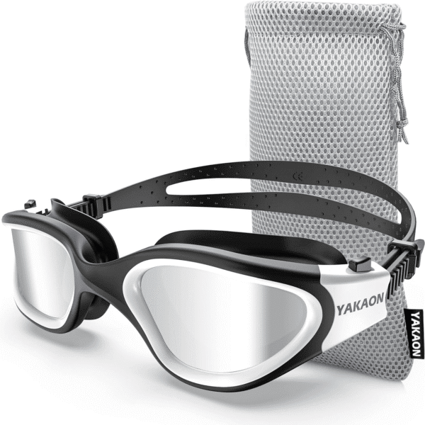 Adult Swim Goggles for Men & Women, Anti-Fog Lenses & Leakproof Seal for Lap Swimming, Open Water, Pool