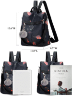 Backpack Purse for Women Mini Anti-Theft Bag Waterproof Nylon Backpack Stylish Large Capacity Travel Bag - Image 2