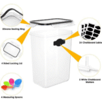 Airtight Food Storage Containers Set, 14 PCS Kitchen Storage Containers with Lids for Flour, Cereal Kitchen Containers ,Transparent Food Storage Containers - Image 3