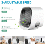 Portable Air Cooler Table Air Conditioner Fan W Icebox Humidifier USB Power - Image 4