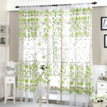 Plastic Shower Panel Voile Window Peony 1 Fabric Sheer Curtain Tulle Drape Home Decor Curtains 58 Inches Long - Image 8