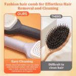 Self Cleaning Hair Comb Massage Air Cushion Comb Rotatable Anti-Static Hair Smoothing Brush Anti-Static Self Cleaning Hair Combs - Image 6