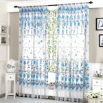 Plastic Shower Panel Voile Window Peony 1 Fabric Sheer Curtain Tulle Drape Home Decor Curtains 58 Inches Long - Image 7