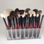 Byalegory Acrylic Makeup Beauty Brush Organizer | 24 Space Cosmetic Storage (CLEAR) - Image 4
