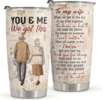 Stainless Steel 20Oz Tumbler - I Love You Her, Romantic Gifts for Wife, Valentines Day, Christmas, Anniversary