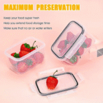 Airtight Food Storage Containers Set, 14 PCS Kitchen Storage Containers with Lids for Flour, Cereal Kitchen Containers ,Transparent Food Storage Containers - Image 5