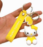 PVC Keychain 3D Cartoon Kitty Cat Key Chain for Girls Women Gifts School Bag Accessories (Pink) - Image 8