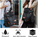 Backpack Purse for Women Mini Anti-Theft Bag Waterproof Nylon Backpack Stylish Large Capacity Travel Bag - Image 6