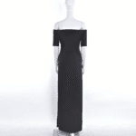 Women Sexy Slash Neck Maxi Dress Solid Color High Slit Formal Party Dress Fashion Slim Summer Dress Vestido De Mulher - Image 6