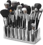 Byalegory Acrylic Makeup Beauty Brush Organizer | 24 Space Cosmetic Storage (CLEAR) - Image 2