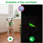 LED Adjustable Dog Collar Blinking Flashing Light up Glow Pets Safety Waterproof - Image 9