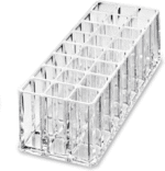 Byalegory Acrylic Makeup Beauty Brush Organizer | 24 Space Cosmetic Storage (CLEAR) - Image 3