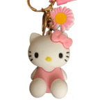 PVC Keychain 3D Cartoon Kitty Cat Key Chain for Girls Women Gifts School Bag Accessories (Pink) - Image 3