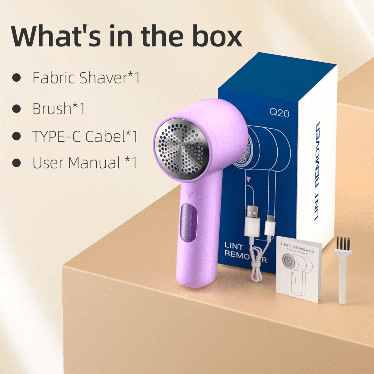 Fabric Shaver, Lint Remover Rechargeable, Electric Portable Sweater Defuzzer with 3 Speeds, 6 Leaf Blades, Digital LED Display to Remove Pilling for Clothes, Furniture, Sweater, Couch, Blanket - Image 3