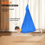 Sensory Swing for Kids 3.1 Yds. Therapy Swing for Children with Special Needs Cuddle Swing Indoor Outdoor Hammock, Blue - Image 4