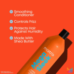 Mega Sleek Shampoo and Conditioner Set - Smoothing, Anti-Frizz, Detangling, for Dry, Damaged & Frizzy Hair, Nourishes with Shea Butter, Vegan - Image 4