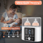Baby Bottle Warmer, 12-In-1 Babies Fast Bottle Milk Warmer, Double Food Heater Defrost Bpa-Free with Twins, LCD Display, Timer & 24H Temperature Control for Breastmilk & Formula - Image 2