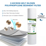 Sediment Water Filter Cartridge for Reverse Osmosis Water Filtration Systems - Image 2