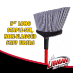 15 In. High Power Rough Surface Angle Broom with Steel Handle - Image 4