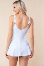 White Birch Sleeveless Swim Dress - Performance Knit Swimwear - Image 2