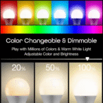 Prisma 800 60-Watt Equivalent A19 Dimmable Color and White Smart Wi-Fi LED Light Bulb No Hub Required (2-Pack) - Image 3