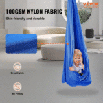 Sensory Swing for Kids 3.1 Yds. Therapy Swing for Children with Special Needs Cuddle Swing Indoor Outdoor Hammock, Blue - Image 2