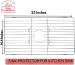Stainless Steel Sink Protector Sink Mat Stainless Steel Sink Rack for Bottom of Sink Protectors for Kitchen Sinks 23 X 14.4 X 1 - Image 3