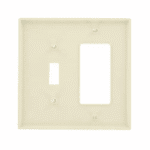 2-Gang Light Almond 1-Toggle / 1-Decora/Rocker Nylon Midway/Midsize Wall Plate (1-Pack) PJ126-T - Image 3