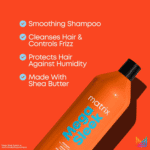 Mega Sleek Shampoo and Conditioner Set - Smoothing, Anti-Frizz, Detangling, for Dry, Damaged & Frizzy Hair, Nourishes with Shea Butter, Vegan - Image 3