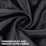Satin Sleep Cap, Double-Sided Adjustable Bonnet Cap (Black) - Image 5