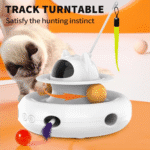 4 in 1 Indoor Interactive Cat Toy Smart Cat Feather Wand USB Rechargeable Cat Teaser White - Image 4