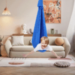Sensory Swing for Kids 3.1 Yds. Therapy Swing for Children with Special Needs Cuddle Swing Indoor Outdoor Hammock, Blue - Image 8