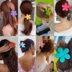 Flower Hair Claw Clips Flower Hair Clips 8PCS Cute Hair Clip Matte Hair Clips Big Claw Clip Strong Hold Jaw Daisy Clip Barrettes Large Hair Clamps Thin Thick Hair for Women Girls Gifts 8 Colors - Image 6