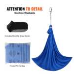 Sensory Swing for Kids 3.1 Yds. Therapy Swing for Children with Special Needs Cuddle Swing Indoor Outdoor Hammock, Blue - Image 6