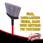 15 In. High Power Rough Surface Angle Broom with Steel Handle - Image 5