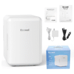 [US Direct] ECOWELL WRE100 Mini Fridge for Bedroom 4L/6 Can Skincare Fridge AC/DC Portable Compact Small Refrigerator for Office Dorm Car Desk for Skin Care Makeup Cosmetic - Image 8