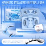 Magnetic Eyelashes with Applicator Magnetic Lashes Natural Look Reusable Manga Magnetic Eyelashes without Eyeliner Cat Eye False Eyelashes Magnetic Lashes with Clamp Kit No Glue Needed by - Image 2