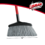 15 In. High Power Rough Surface Angle Broom with Steel Handle - Image 3