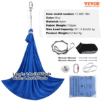 Sensory Swing for Kids 3.1 Yds. Therapy Swing for Children with Special Needs Cuddle Swing Indoor Outdoor Hammock, Blue - Image 7
