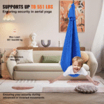 Sensory Swing for Kids 3.1 Yds. Therapy Swing for Children with Special Needs Cuddle Swing Indoor Outdoor Hammock, Blue - Image 3