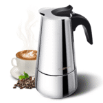 Godmorn Stovetop Espresso Maker, Moka Pot, Percolator Italian Coffee Maker, 300Ml/10Oz/6 Cup (Espresso Cup=50Ml), Classic Cafe Maker, Stainless Steel , Suitable for Induction Cookers