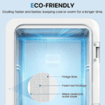 [US Direct] ECOWELL WRE100 Mini Fridge for Bedroom 4L/6 Can Skincare Fridge AC/DC Portable Compact Small Refrigerator for Office Dorm Car Desk for Skin Care Makeup Cosmetic - Image 5