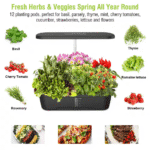 Hydroponics Growing System Kit,12-Pods Indoor Herb Garden W/ LED Grow Light,Silent Pump,Smart Automatic Timer Control - Image 4